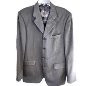 Massino Men's Blazer 40R 40 R Regular Gray Sport Coat Medium M Jacket  4 Buttons